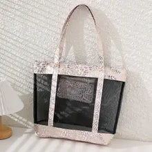 Load image into Gallery viewer, Glitter Leopard Transparent Totes