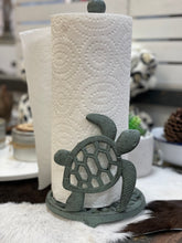 Load image into Gallery viewer, Cast Iron Sea Turtle Paper Towel Holder