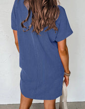 Load image into Gallery viewer, Navy Summer Casual T-Shirt Dress