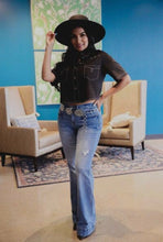 Load image into Gallery viewer, Mid Wash Distressed Trouser Jeans