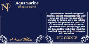 Pointy Lotus Aquamarine Sterling Silver Ring