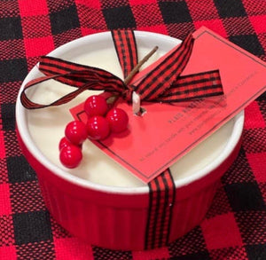 Red Ramekin Cranberry Relish Soy Candle
