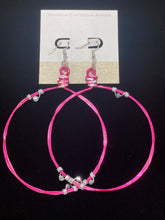 Load image into Gallery viewer, Angela Catirina Jones Large Hoops Earrings with Wired Beads