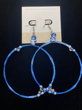 Load image into Gallery viewer, Angela Catirina Jones Large Hoops Earrings with Wired Beads