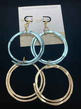 Load image into Gallery viewer, Angela Catirina Jones Large Double Hoop Earrings