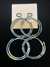 Load image into Gallery viewer, Angela Catirina Jones Large Double Hoop Earrings