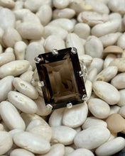 Load image into Gallery viewer, Huge Genuine Smoky Quartz Sterling Silver Ring