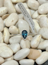 Load image into Gallery viewer, London Blue Topaz Teardrop Sterling Silver Ring - SIZE 8