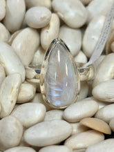 Load image into Gallery viewer, Blue Fire Moonstone SterlingSilver Ring - SIZE 7