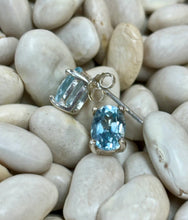 Load image into Gallery viewer, Sky Blue Topaz Sterling Silver 5X7mm Post Stud Earrings