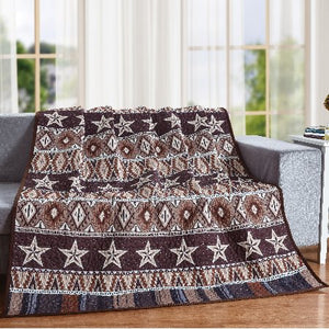 Texas Star Quilted Throw Blanket