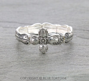 Silver "Serenity Prayer" Double Stretch Bracelet