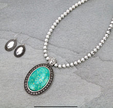 Load image into Gallery viewer, Tailored with Oval Shape Opal Necklace Set