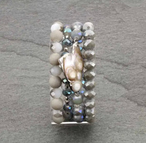 Baroque Pearl Stretch 4pc Bracelet Set