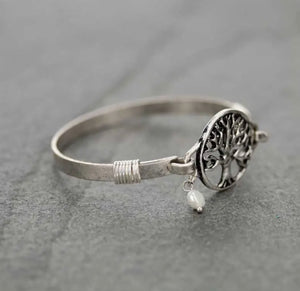 Silver Tree of Life Wire Bracelet