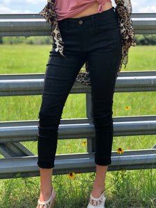 Black Shiny Skinny Jeans
