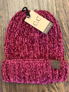 C.C. Chunky Ribbed Chenille Beanie Hat