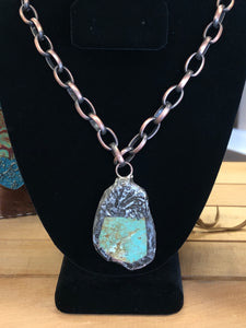 Baja Turquoise Chunk Necklace